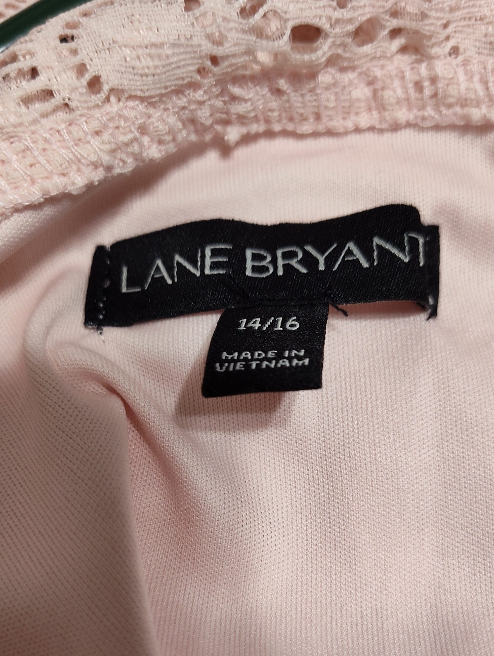 Lane Bryant Blush Pink Lace Overlay Dress, Size 14-16 - Picture 2 of 9
